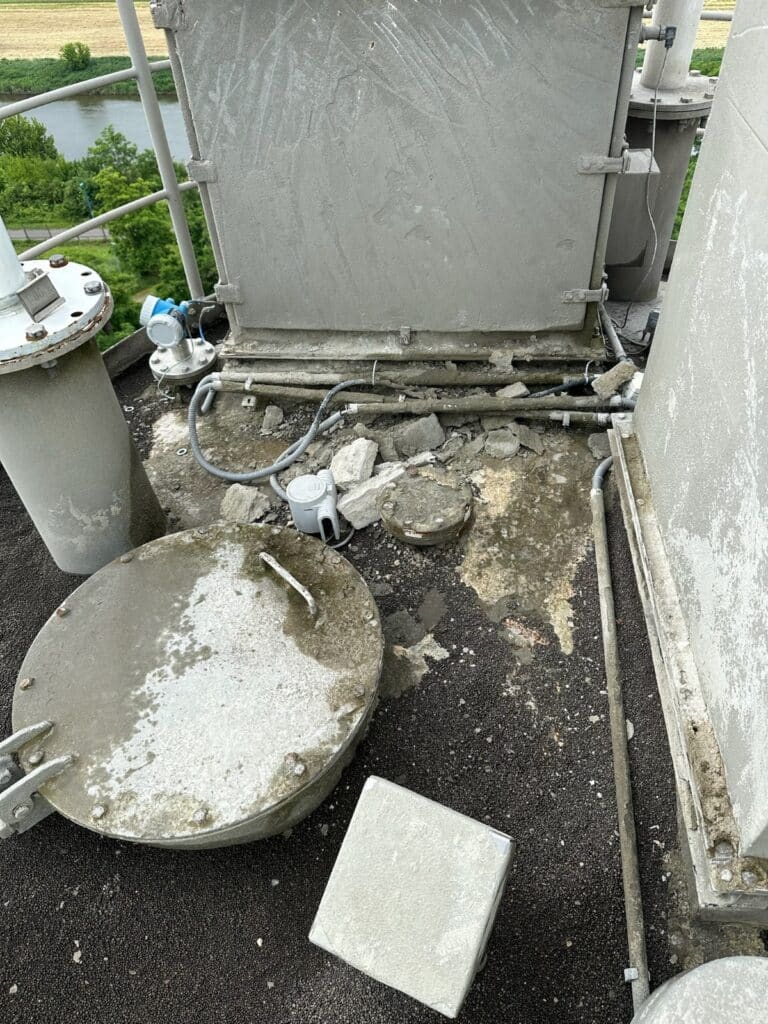 Silo Refurbishment with Corrosion Protection: Heavy contamination