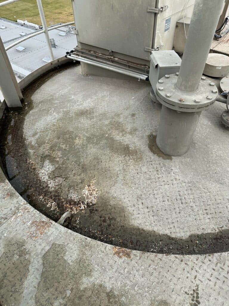 Silo Refurbishment with Corrosion Protection: Condition before refurbishment
